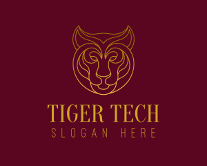 Royal Tiger Feline logo design