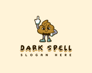 Poop Bad Finger Profanity logo design