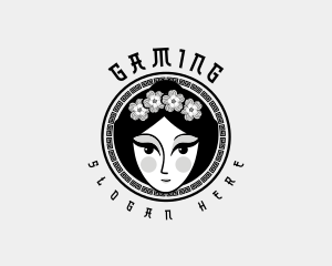 Japanese Woman Geisha Logo