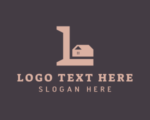 Town House - House Realty Letter L logo design