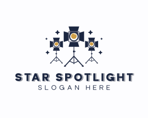 Photography Spotlight Tripod logo design