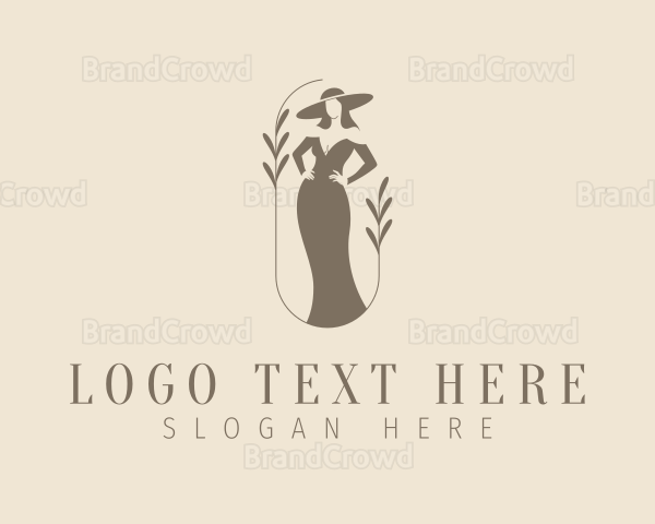 Fashion Woman Gown Logo