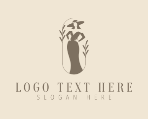 Pageant - Fashion Woman Gown logo design