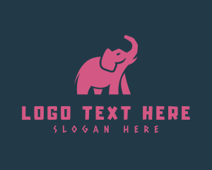 Bold - Elephant Trunk Animal logo design