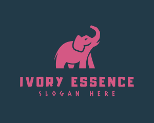Elephant Trunk Animal logo design