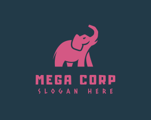 Elephant Trunk Animal logo design