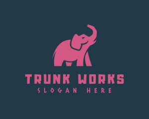 Trunk - Elephant Trunk Animal logo design