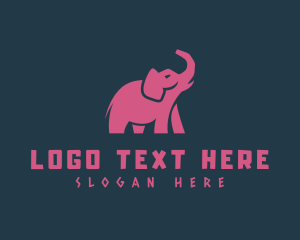 Elephant Trunk Animal Logo