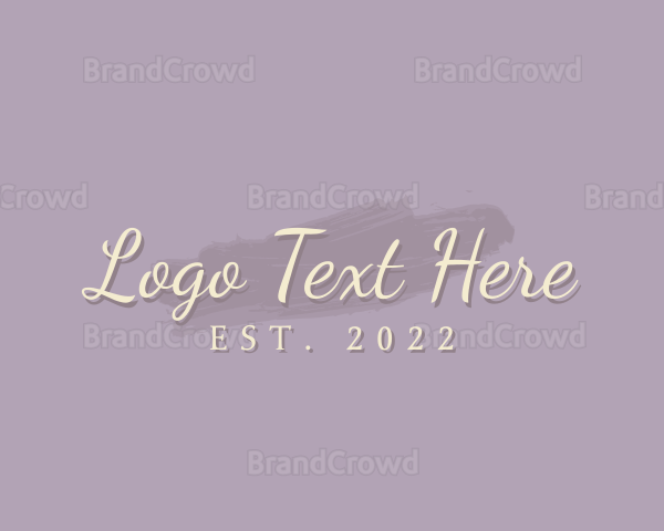 Beauty Pastel Wordmark Logo