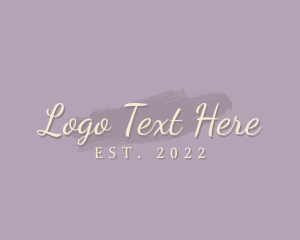 Make Up - Beauty Pastel Wordmark logo design