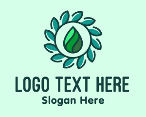 Essential Oil - Herbal Essence Droplet logo design