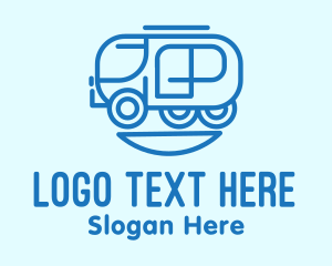 Blue Trailer Transport Logo