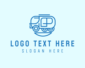 Train - Trailer Caravan Vehicle logo design