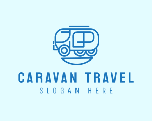 Caravan - Trailer Caravan Vehicle logo design