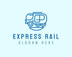 Railway - Trailer Caravan Vehicle logo design