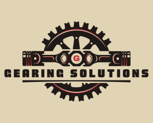 Piston Mechanic Gear logo design