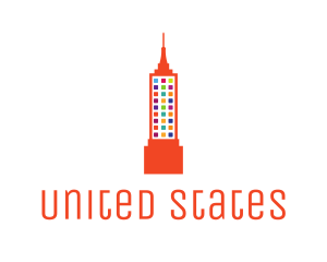 Colorful Empire State logo design