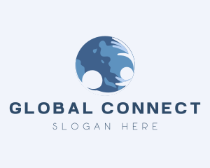 Globe - Human Hand Globe logo design