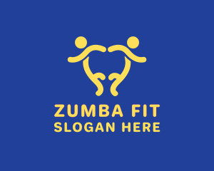 Zumba - Fitness Heart Dancer logo design