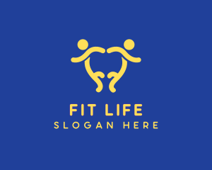 Human Fitness Dancer logo design