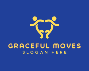 Human Fitness Dancer logo design