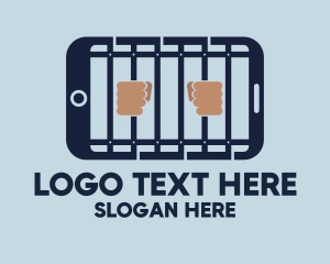 Handcuffs - Smartphone Prison Jail App logo design