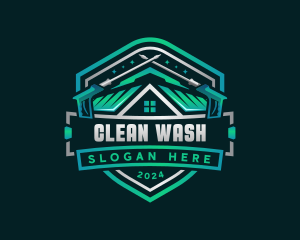 Washer - Power Washer Roofing logo design