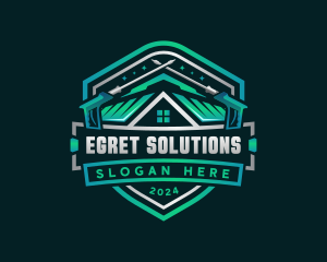 Power Washer Roofing logo design