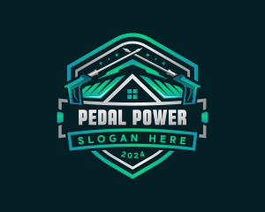 Power Washer Roofing logo design