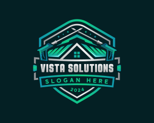 Power Washer Roofing logo design