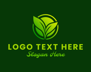 Healthy - Green Plant Leaves logo design
