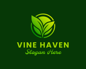 Green Plant Leaves logo design