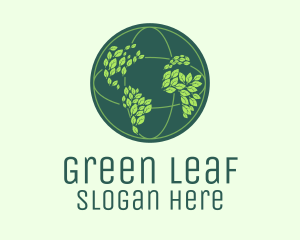Leaf - Eco Leaf Globe logo design