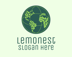 Sustainable Energy - Eco Leaf Globe logo design