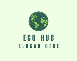 Eco Nature Globe  logo design