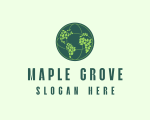 Eco Nature Globe  logo design