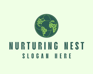 Eco Nature Globe  logo design