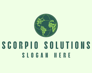 Eco Nature Globe  logo design