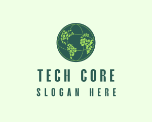 Eco Nature Globe  logo design