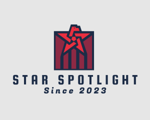 Patriotic Star Bird  logo design