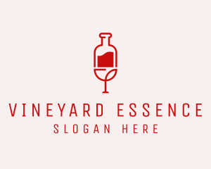 Red Wine Booze  logo design