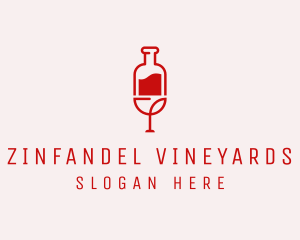 Red Wine Booze  logo design