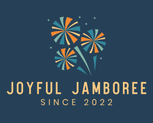 Carnival - Festive Surprise  Fireworks logo design