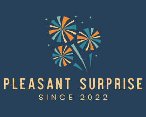 Surprise - Festive Surprise  Fireworks logo design