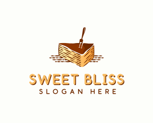 Chocolate Cake Dessert logo design