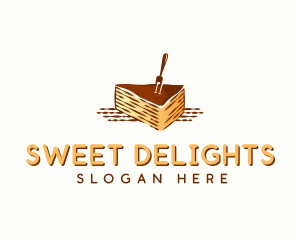 Chocolate Cake Dessert logo design