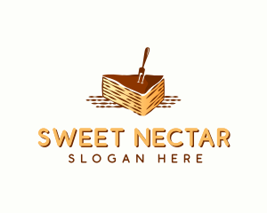 Chocolate Cake Dessert logo design