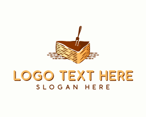 Chocolate Cake Dessert Logo