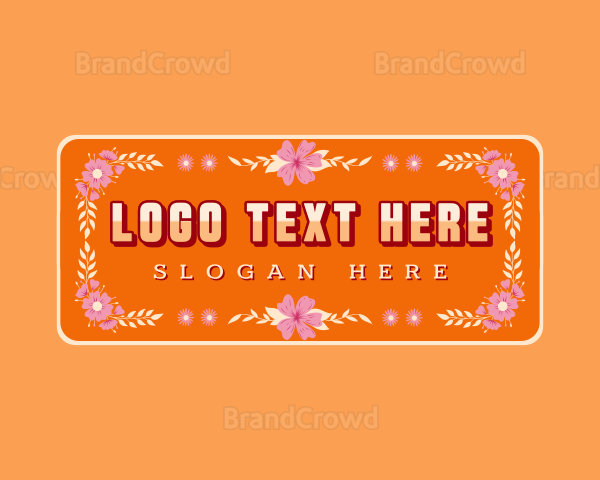 Floral Decor Signage Logo