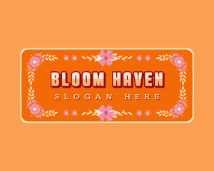 Floral Decor Signage logo design